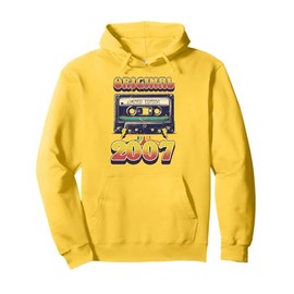 18th Birthday Retro Vintage 2007 Men Women Pullover Hoodie