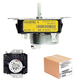 Timer para Secadora Whirlpool W10185981 Original Robertshaw Programador | Repuesto Original 115VAC 60Hz reemplaza WPW10185981 F y E | (Original de Fábrica)