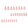 Vezocim French Artificial Fake Square Nails, 24Pcs Press on Nails