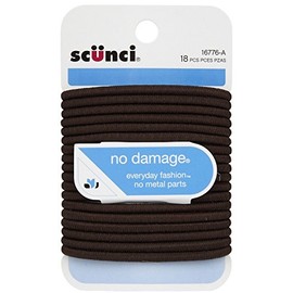 Scunci No Damage Elastic Hair Bands, Brown (hfs-koi-zk-a1925)