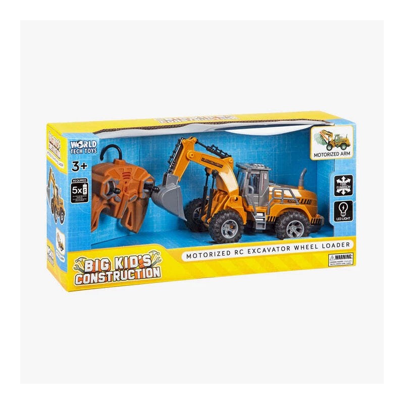World Tech Toys Big Kids Construction 1:30 RC Motorized Excavator