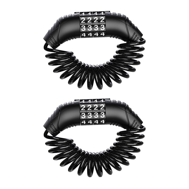 Windance 2pcs Motorcycle Helmet Lock Cable, Password Combination Security Lock,