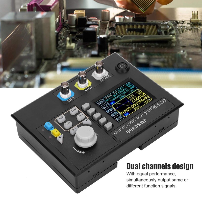 Walfront JDS2800-15MHz Function Generator 2.4in LCD DDS Channel Source Function