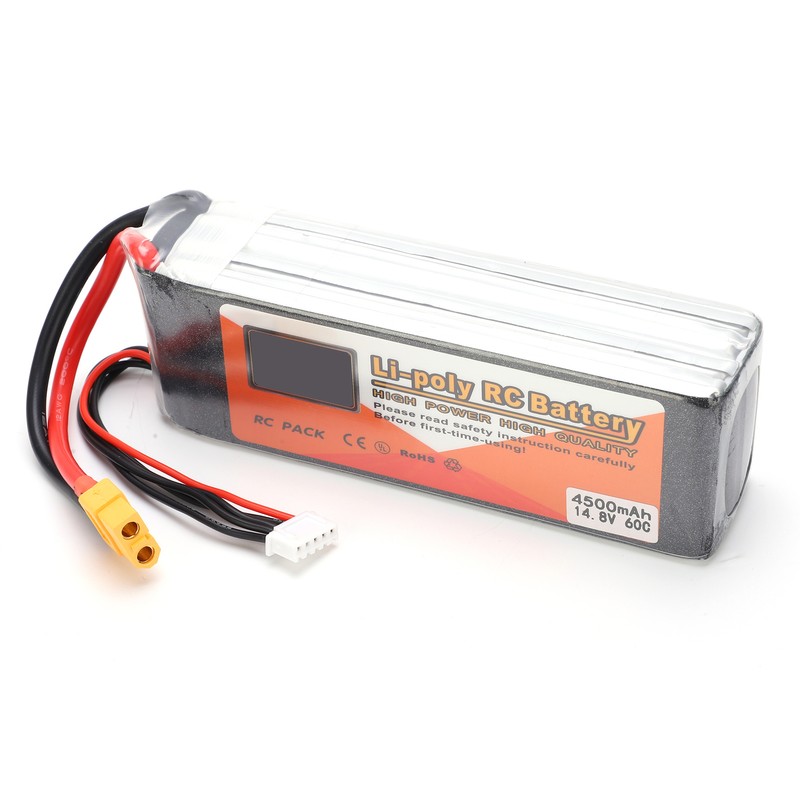 14.8V 4500mAh 4S 60C Lipo Battery Pack with XT60 Plug