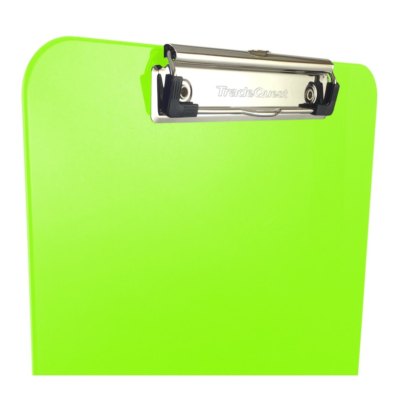 Trade Quest Plastic Clipboard Opaque Color Letter Size Low Profile