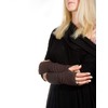 Forgotten Cotton Long Jersey Fingerless Gloves (Brown)