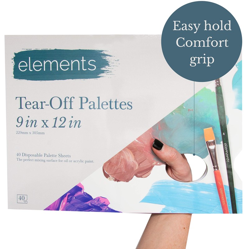 Elements Tear Off Palette - 40 Disposable Painting Palette Sheets,