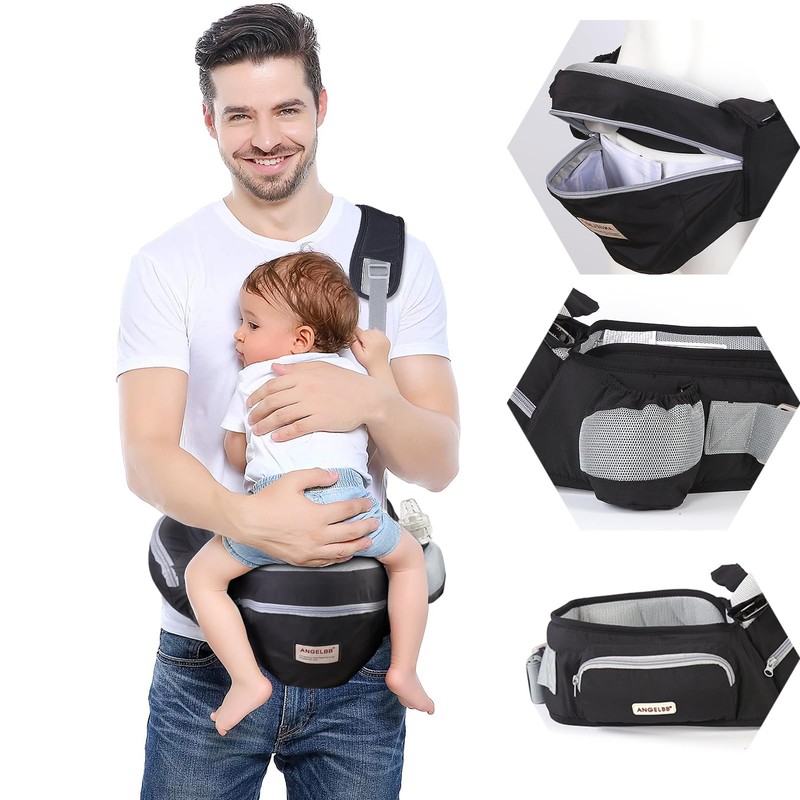 Baby Hip Carrier with Foldable Seat 180゜ Up-Down for Infant,Adjustable