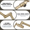 Pot Filler Faucet Gold Wall Mount Kitchen Faucet Folding Double