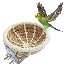 jimtinso 2-Pack Cotton Rope Bird Nesting Bowl, Cage Mounted Breeding Nest for Cockatiels