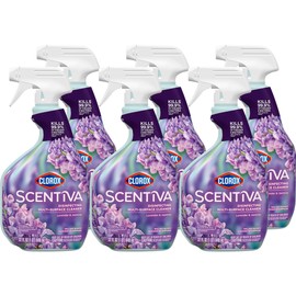Clorox Scentiva Disinfecting Spray, Lavender & Jasmine, 32 Fl Oz, Pack of 6 (Pack May Vary)
