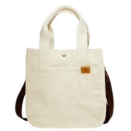 Giselle Antibacterial, Deodorizing, Mini Tote Bag, 2-Way Shoulder Bag, Canvas, Cross-body Shoulder Bag, Lunch Bag, Eco Bag, Mini Tote, Lightweight, Stylish, Mini Bag, Small, Women's Mother's Bag,