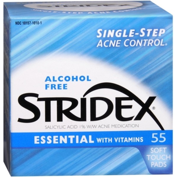Stri-Dex Daily Care Essential With Vitamins Pads 55 Each (Pack of 4)