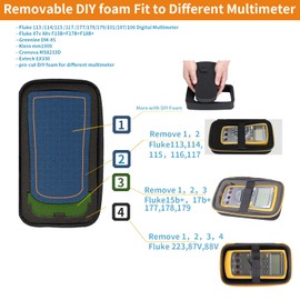 Makeronics 41-in-1 Electrical Multimeter Test Lead Kit Compatible with Fluke Digital Multimeter | Carrying Case | Hanging Strap | Replaceable Precision Probes for Digital Electrical Testing