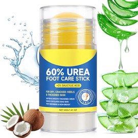 KMSH 60% Urea Foot Care Stick with 2% Salicylic Acid, Callus Remover for Dry Cracked Heels, Exfoliating Foot Moisturizer, Non-Greasy – 1.41 oz