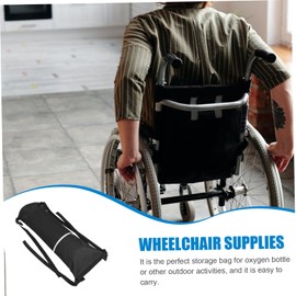 Gatuida Oxygen Cylinder Pouch Reflective Strip Lightweight Wear-resistant Bag for Wheelchair Oxygen Bottle Storage for Elderly and Injured Individuals Easy Installation and Capacity