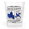 World By Shotglass South Dakota State Scenery Blue New Shot