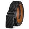 KEMISANT Men's Leather Belt Ratchet Automatic Buckle for Men Business
