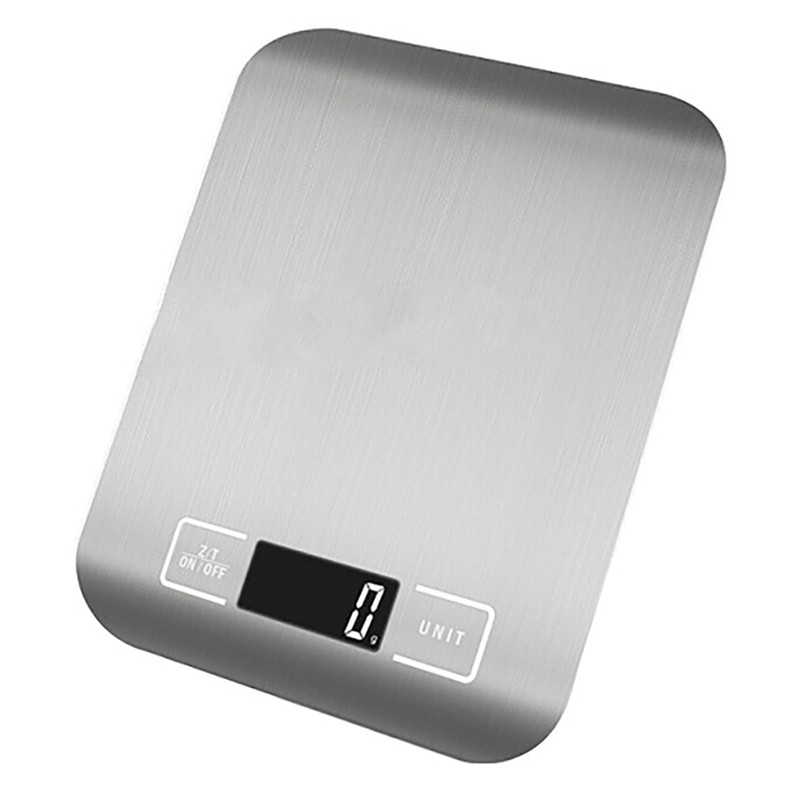 Kitchen Digital Scale Stainless Steel 10kg Waterproof White Backlight LCD