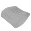 Inflatable Lumbar Waist Pillow PVC and Flocking Press Gray Inflation