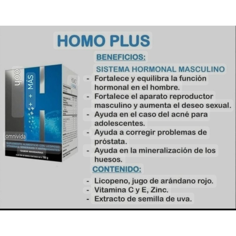 OMNILIFE HOMO PLUS FOR MEN VITAMINS ANTIOXIDANTS