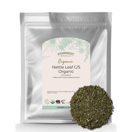 Starwest Botanicals Organic Nettle Leaf - Dried Stinging Nettle, Natural Loose Leaf Herbal Tea, Caffeine Free, Cut & Sifted, Certified Kosher, Non-GMO - Bulk 1 lb Bag