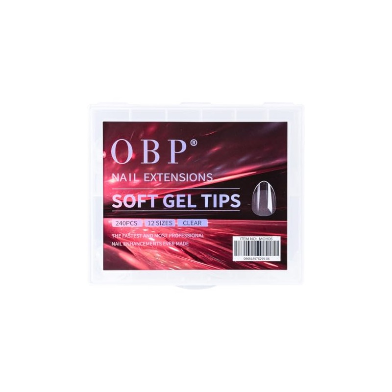 OBP Soft Gel Tips Para Uñas 240 Piezas Diferentes Modelos