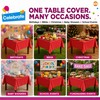SOL 6pk Red Table Cloth - Disposable Waterproof Plastic Party