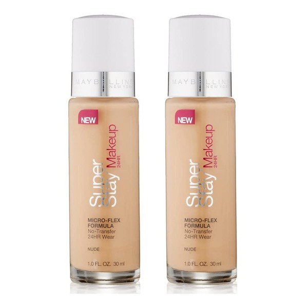 Maybelline New York Super Stay 24Hr Makeup, Nude, 1 Fluid Ounce, Pack of 2