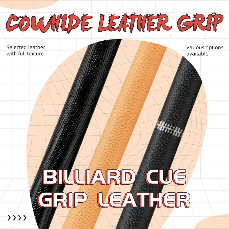 KONLLEN Leather Grip Wrap Cowhide Waterproof Non-Slip 349 * 104