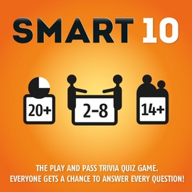 Smart 10 (UK Version) | The Play and Pass Trivia Game | Family Quiz Game | For Quiz Lovers | Ages 10+
