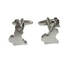 Kiola Designs Cameroon Map Shape and Flag Design Cufflinks
