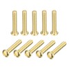 sourcing map Brass Machine Screws, M3x16mm Phillips Pan Head Fastener