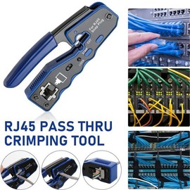 ZOERAX/RJ45/Crimps/Tool/Ethernet/Crimping/All-In-One/Crimper/Pass/Thru/Cat6/Cat5e/Exchange/Blade/Inc