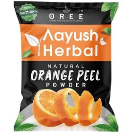Aayush Herbal Orange Peel Powder For Skin and Face (200 Grams) | No Chemical, No preservative | Help in Tan Removal, Face cleansing and make skin glowing