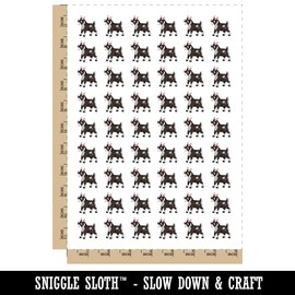 Cute Baby Goat Temporary Tattoo Water Resistant Fake Body Art Set Collection - 54 1" Tattoos (1 Sheet)