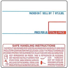 VisionTechShop LST-8040 Printing Scale Label, 58 x 60 mm, UPC/Safe Handling - CASE of 12 Rolls