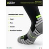 Relaxsan 806 (Black/Green, L) Compression Socks Women and Men, Sport