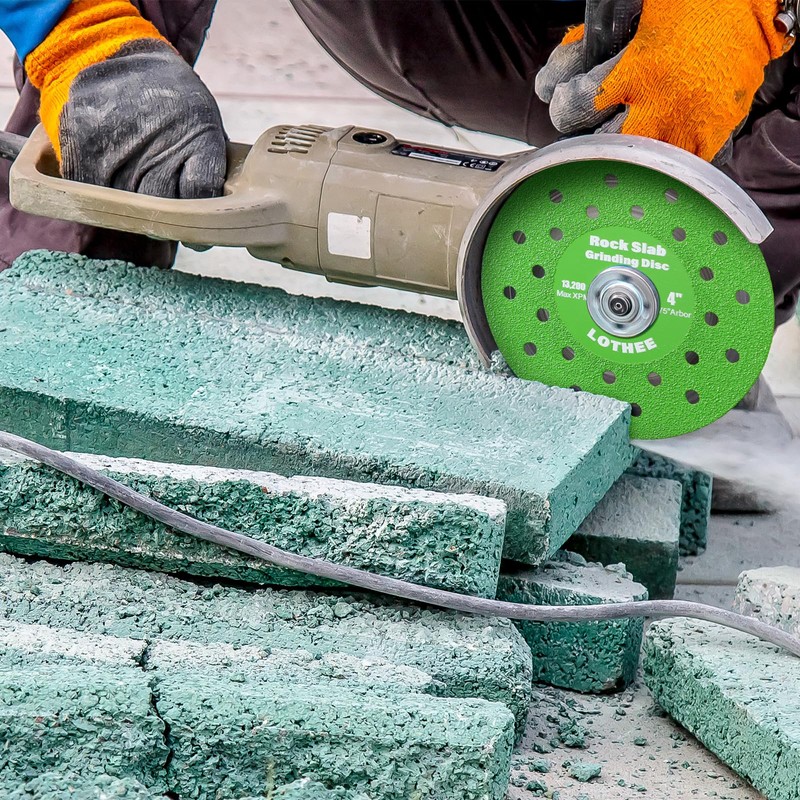 Lothee 5 Pcs Rock Slab Grinding Disc, 4 Inch Glass