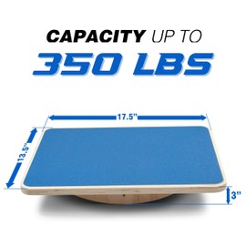 Yes4All Professional Rocker Balance Board, Wobble Board for Adults Anti-Slip| 17.5” Rocker Board, Standing Desk Core Strength Wooden Balance Board