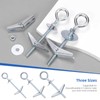 Glarks 18pcs M4 M5 M6 O-Shaped Eye Bolt Toggle Anchors