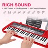 RIVVTA 49-Key Electric Piano Keyboard Portable Piano Learning Instrument -