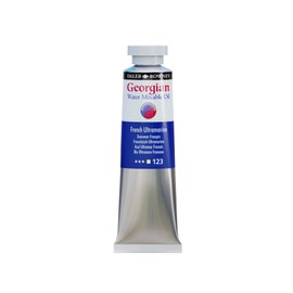 Daler Rowney Georgian Water Mixable Oil Paint French Ultramarine 37ml Tube - Art Paints for Canvas Paper and More - Oil Painting Supplies for Artists and Students - Artist Oil Paint for Any Skill Set