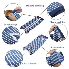 Coppthinktu Dog Recovery Suit for Abdominal Wounds or Skin Wound, Breathable Dog Surgery Recovery Suit for Dogs, E-Collar Alternative After Surgery Wear Anti Licking Wounds Suit for Small/Medium Dogs
