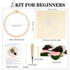 Punch Needle Embroidery Starter Kits, Black Cat Flower Punch Needle