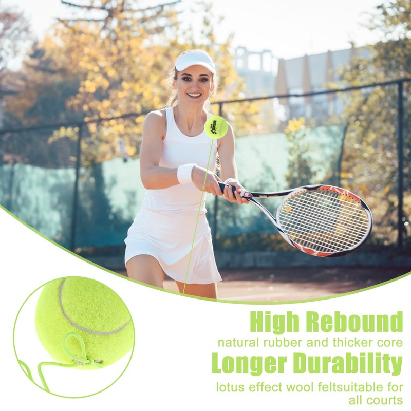 Snowtain 5 Pcs Tennis Ball and String Replacement, Self Practice
