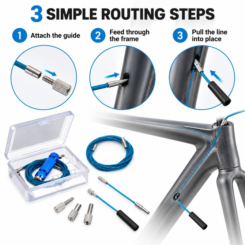 Bike Internal Cable Routing Kit for MTB & Road Bikes