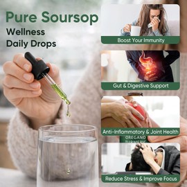 Simply Sours Soursop Extract, Graviola Soursop Bitters Liquid Drops Herbal Antioxidant Supplement for Immune Support & Digestive Health, Sugar & Gluten Free, Natural Flavor, 2 Fl Oz