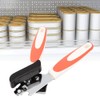 Fdit Multifunction Orange&Black Can Opener Stainless Steel Safety Manual Tin