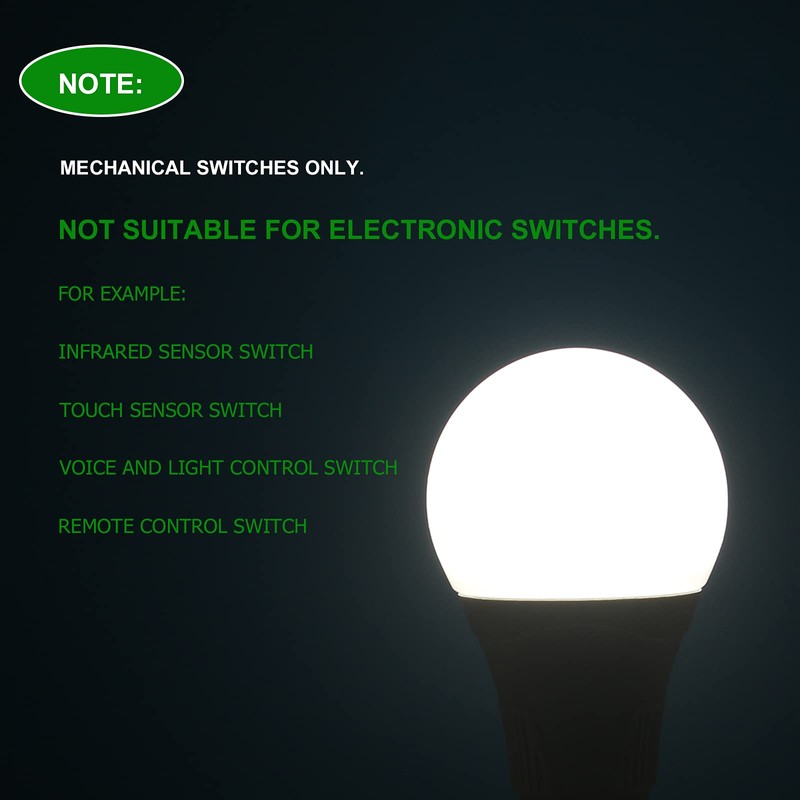 Radar Motion Sensor Light Bulbs, 5000K Daylight A21 E26 Base